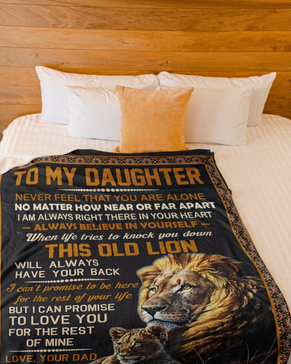 BLANKET FOR DAUGHTER – COMFORT & WARMTH GIFT FROM DAD Sherpa Fleece Quilt Blanket NTTD00 (SKUB11-BLK-07)