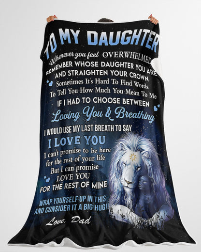 BLANKET FOR DAUGHTER – COMFORT & WARMTH GIFT FROM DAD Sherpa Fleece Quilt Blanket NTTD00 (SKUB11-BLK-14)