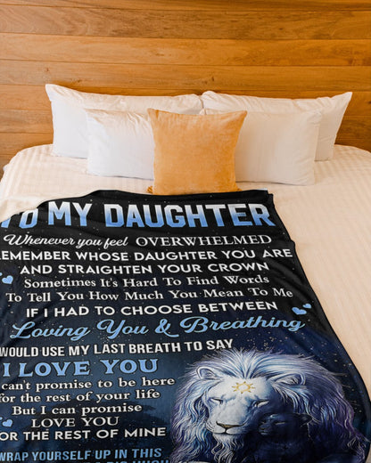 BLANKET FOR DAUGHTER – COMFORT & WARMTH GIFT FROM DAD Sherpa Fleece Quilt Blanket NTTD00 (SKUB11-BLK-14)