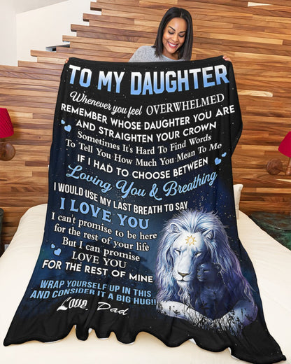 BLANKET FOR DAUGHTER – COMFORT & WARMTH GIFT FROM DAD Sherpa Fleece Quilt Blanket NTTD00 (SKUB11-BLK-14)