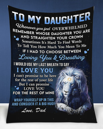 BLANKET FOR DAUGHTER – COMFORT & WARMTH GIFT FROM DAD Sherpa Fleece Quilt Blanket NTTD00 (SKUB11-BLK-14)