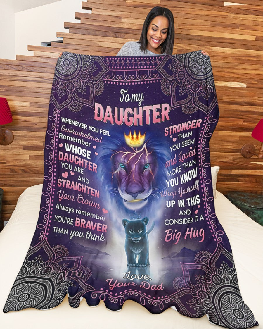 BLANKET FOR DAUGHTER – COMFORT & WARMTH GIFT FROM DAD Sherpa Fleece Quilt Blanket NTTD00 (SKUB10-106)
