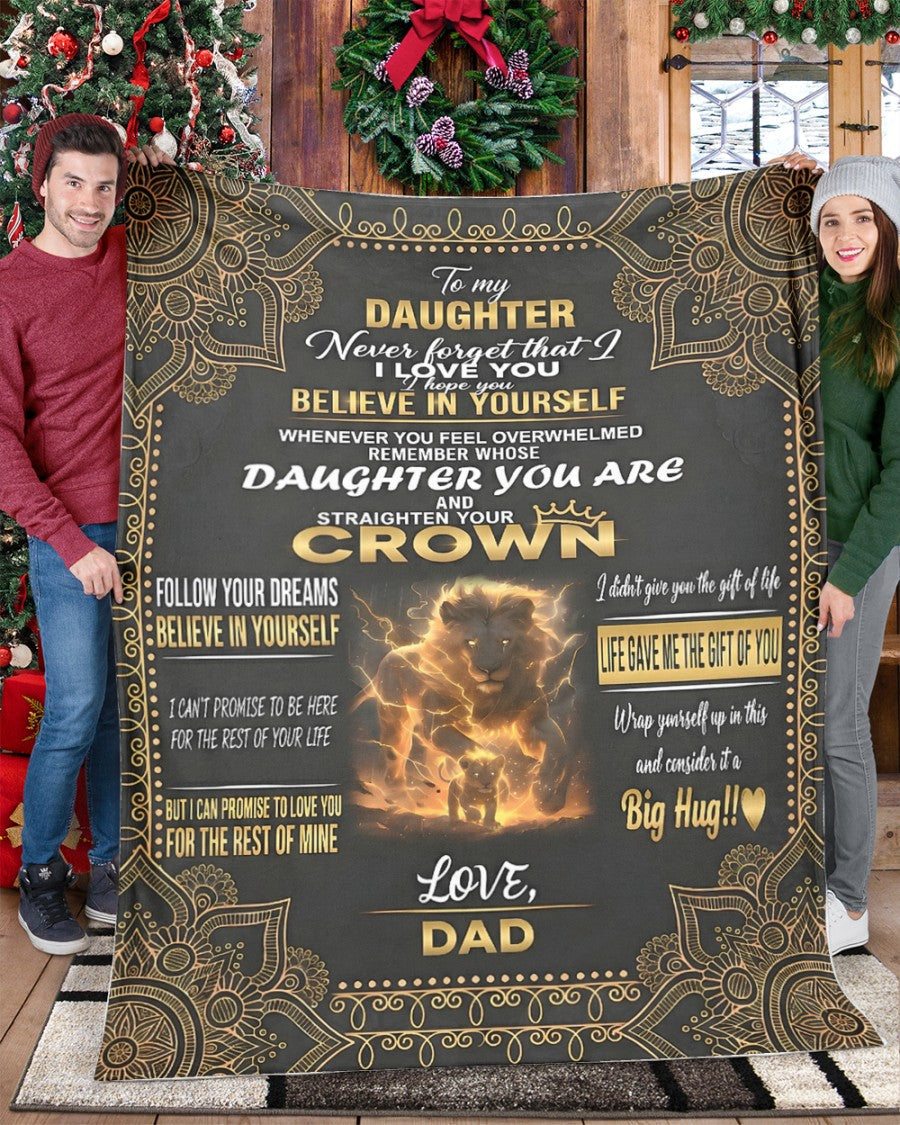 BLANKET FOR DAUGHTER – COMFORT & WARMTH GIFT FROM DAD Sherpa Fleece Quilt Blanket NTTD00