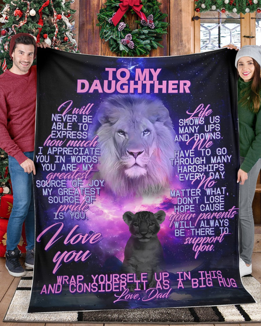 Special Blanket for Daughter - Perfect Gift From Dad - (SKUB09-70)