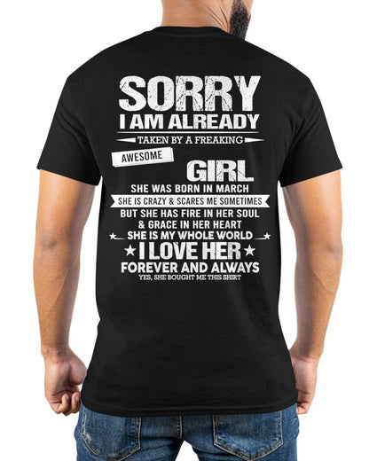 MARCH - SORRY I AM ALREADY TAKEN BY A FREAKING AWESOME GIRL - FROM WIFE - TRNN03 ( SKU12-298-03)