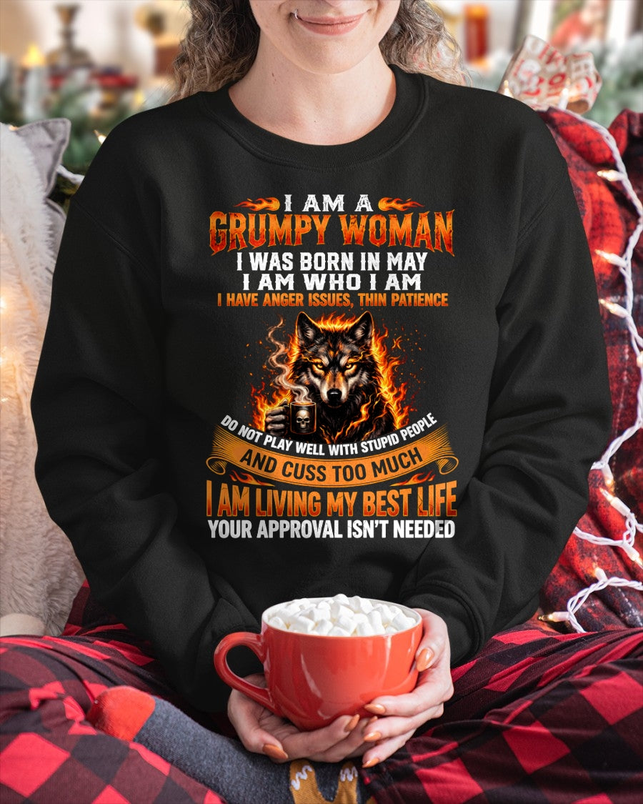MAY - I AM WHO I AM - BIRTHDAY T-SHIRT FOR WOMEN - TRNN05 (SKU2607-206-05)