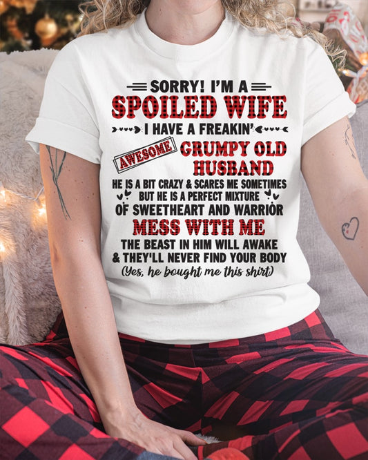 Spoiled Wife of Grumpy Old Husband - Special Gift For Your Wife From Husband - TRNN00 (SKU12-111-00)