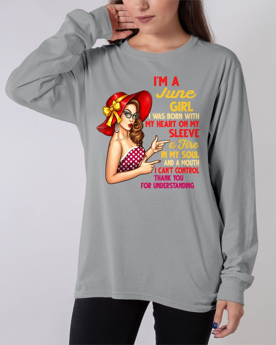 JUNE QUEEN – Strong, Passionate & Unapologetically Bold - Birthday T Shirt For Woman - TRNN06 (SKU2603-254-06)