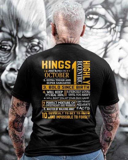 OCTOBER KING  – Extra Tough, Fiercely Loyal & Built Different Since Birth - T Shirt For Strongman - TRNN10 (SKU2602-133-10)