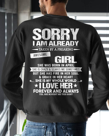 APRIL - SORRY I AM ALREADY TAKEN BY A FREAKING AWESOME GIRL - FROM WIFE - TRNN04 (SKU12-298-04)