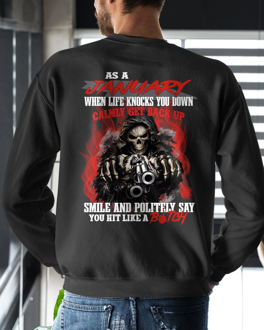 JANUARY MAN - WHEN LIFE KNOWS YOU DOWN CALMLY GET BACK UP - TRNN01 (SKU26T-01164-01)