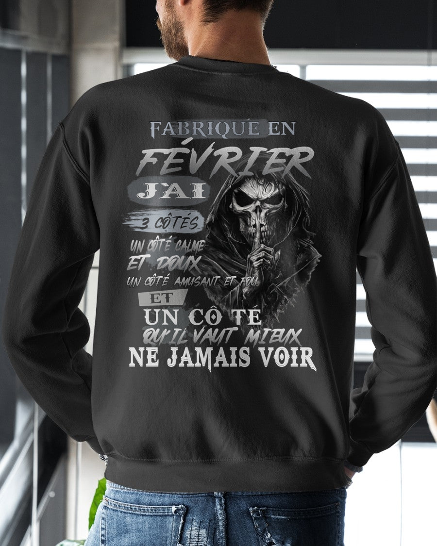 Fabriqué en Février – J’ai 3 Côtés | T-Shirt Homme Caractère Fort - TRNN02 (SKU26T-01174-02)