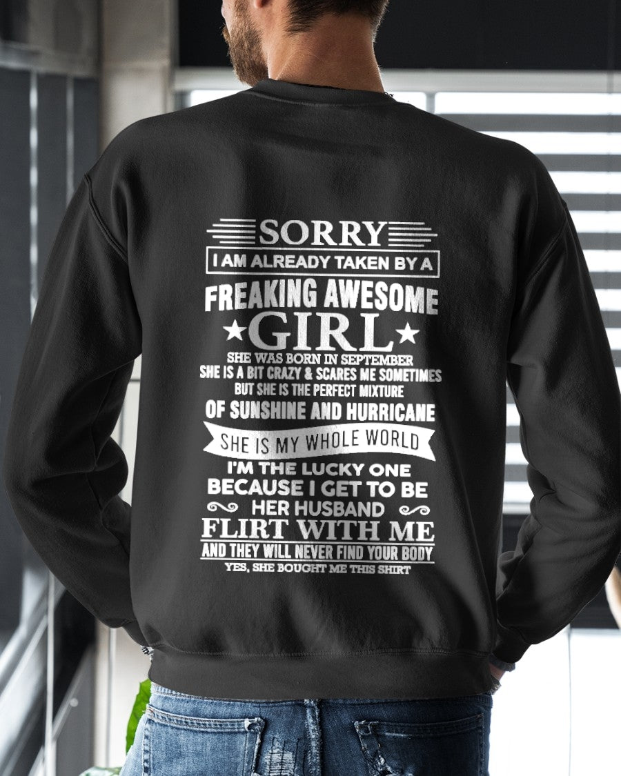 SEPTEMBER - SORRY I AM ALREADY TAKEN BY A FREAKING AWESOME GIRL - FROM WIFE - TRNN09 (SKU12-317-09)