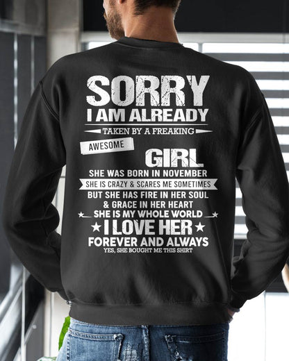 NOVEMBER - SORRY I AM ALREADY TAKEN BY A FREAKING AWESOME GIRL - FROM WIFE - TRNN11 (SKU12-298-11)