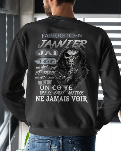 Fabriqué en Janvier – J’ai 3 Côtés | T-Shirt Homme Caractère Fort - TRNN01 (SKU26T-01174-01)