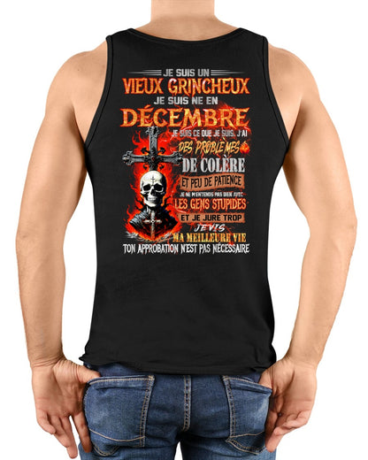 Je Suis Un Vieux Grincheux Né – T-Shirt Homme Fort Caractère - TRNN12 (SKU26T-01141-12)