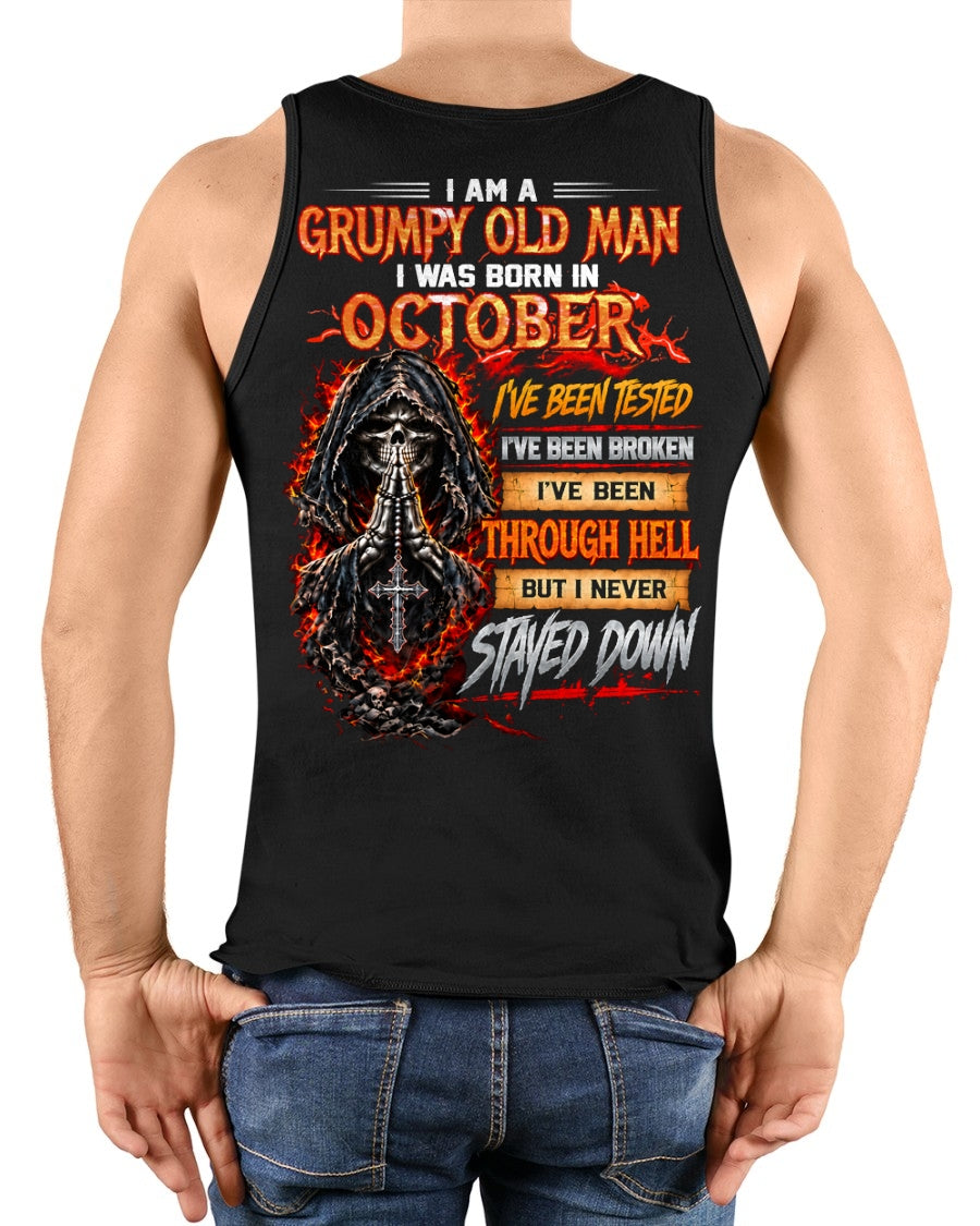 OCTOBER - I Am a Grumpy Old Man - T Shirt For Strongman - TRNN10 (SKU2609-372-10)