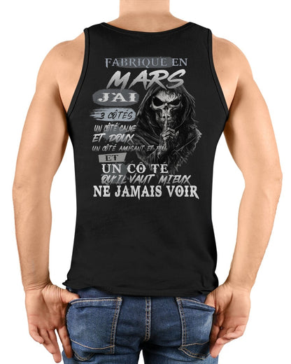 Fabriqué en Mars – J’ai 3 Côtés | T-Shirt Homme Caractère Fort - TRNN03 (SKU26T-01174-03)