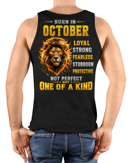 OCTOBER GUY - NOT PERFECT BUT ONE OF A KIND - T SHIRT FOR STRONGMAN - TRNN10 (SKU2608-34-10)