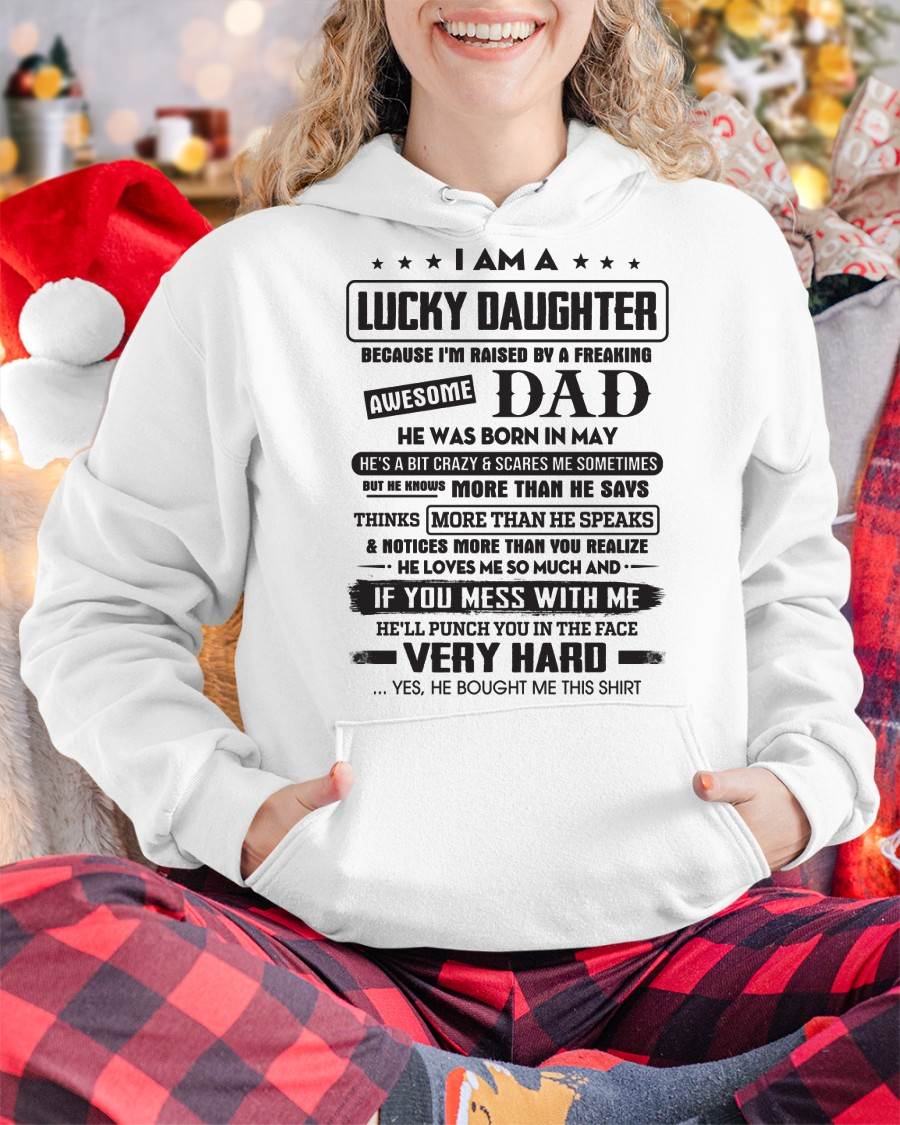 May - Lucky Daughter of Awesome Dad - Perfect Gift For Daughter From Dad - TRNN05 (SKU08-47-05)