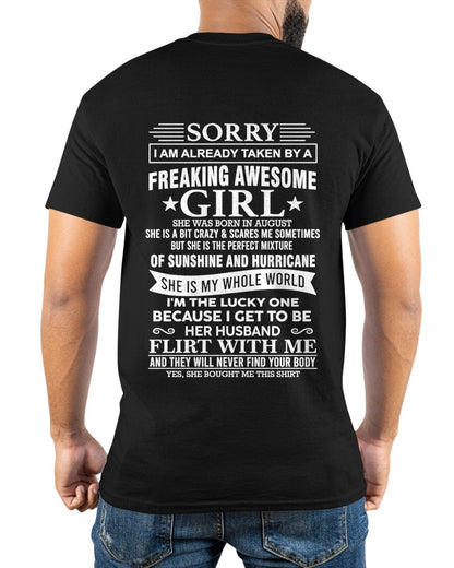 AUGUST - SORRY I AM ALREADY TAKEN BY A FREAKING AWESOME GIRL - FROM WIFE - TRNN08 (SKU12-317-08)