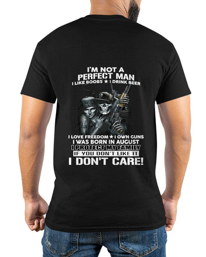 AUGUST - I'M NOT A PERFECT MAN BUT I PROTECT MY FAMILY - TRNN08 (SKU26T-0193-08)