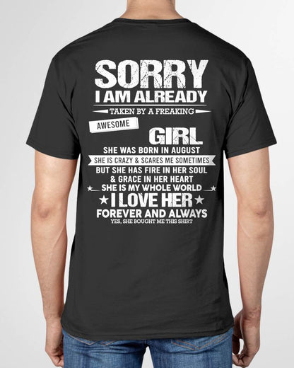 AUGUST - SORRY I AM ALREADY TAKEN BY A FREAKING AWESOME GIRL - FROM WIFE - TRNN08 (SKU12-298-08)