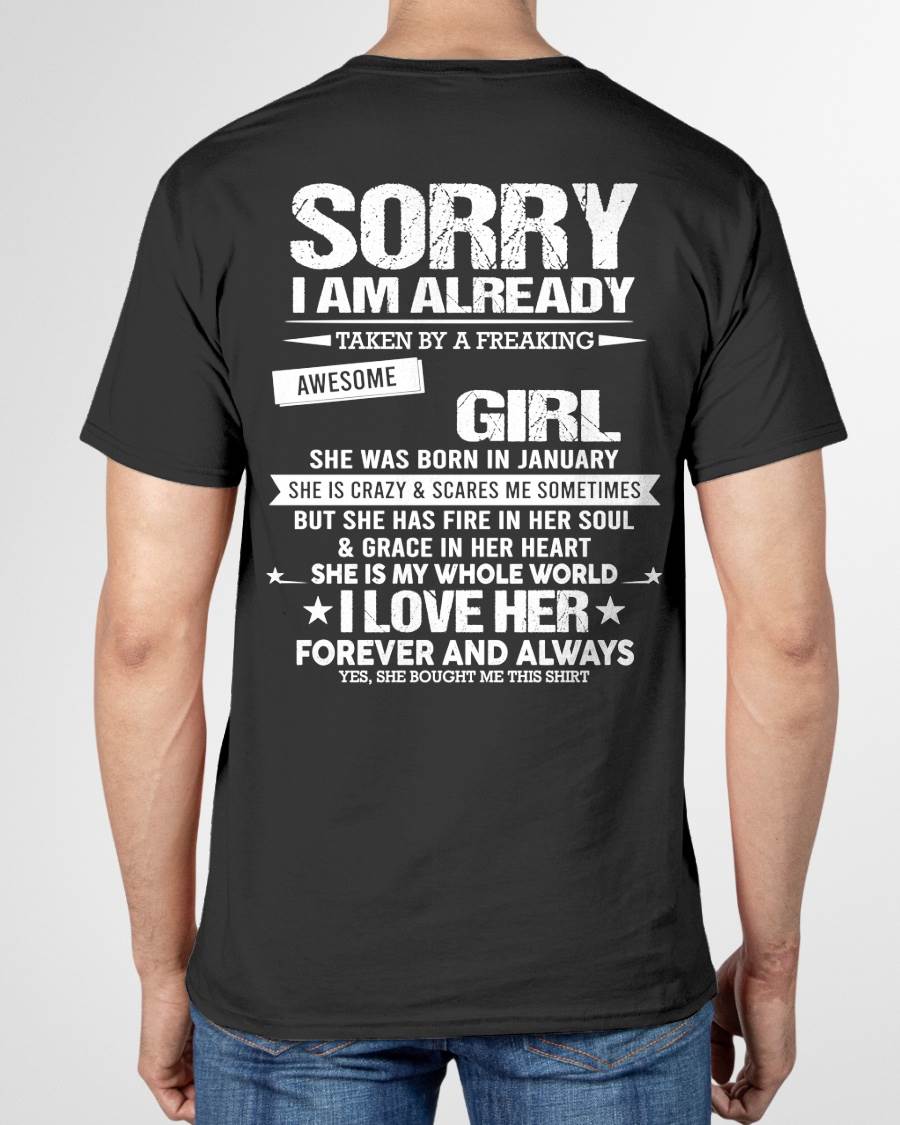 JANUARY - SORRY I AM ALREADY TAKEN BY A FREAKING AWESOME GIRL - FROM WIFE - TRNN01 (SKU12-298-01)