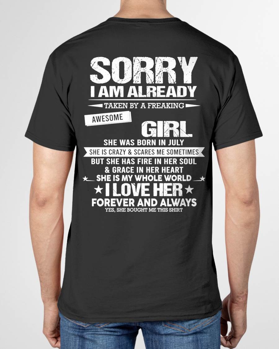 JULY - SORRY I AM ALREADY TAKEN BY A FREAKING AWESOME GIRL - FROM WIFE - TRNN07 (SKU12-298-07)