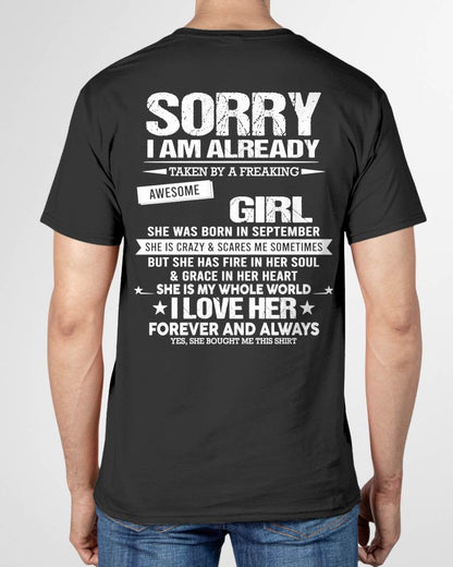 SEPTEMBER - SORRY I AM ALREADY TAKEN BY A FREAKING AWESOME GIRL - FROM WIFE - TRNN09 (SKU12-298-09)