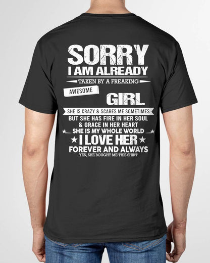 SORRY I AM ALREADY TAKEN BY A FREAKING AWESOME GIRL - FROM WIFE - TRNN00 (SKU12-298-00)