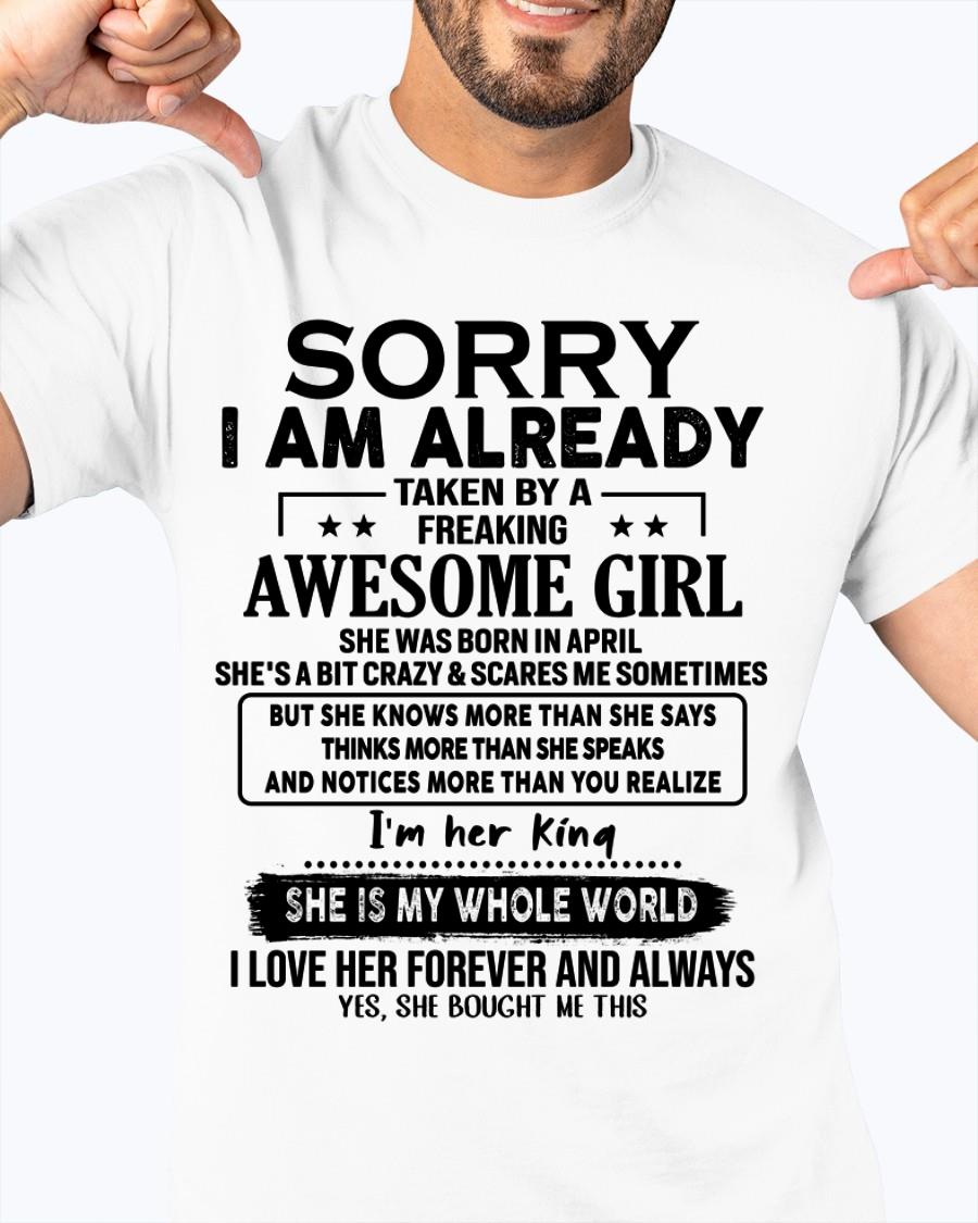 April - Awesome Girl born in April - Special gift for your boyfriend - From Wife TRNN04 (SKU.AT16)