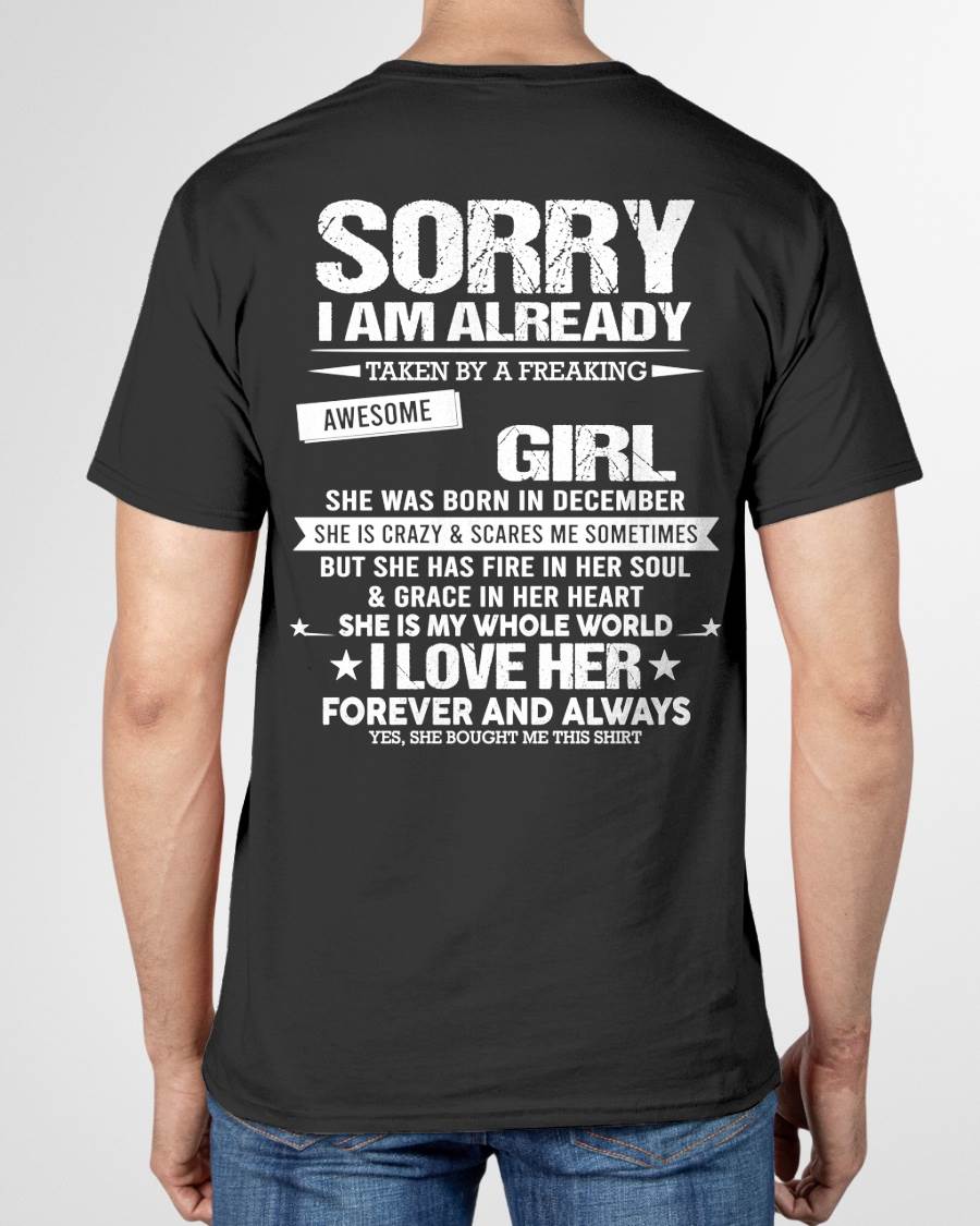DECEMBER- SORRY I AM ALREADY TAKEN BY A FREAKING AWESOME GIRL - FROM WIFE - TRNN12 (SKU12-298-12)