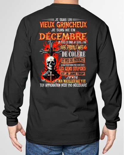 Je Suis Un Vieux Grincheux Né – T-Shirt Homme Fort Caractère - TRNN12 (SKU26T-01141-12)