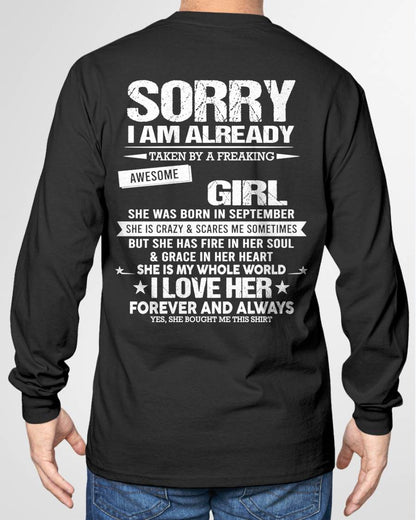 SEPTEMBER - SORRY I AM ALREADY TAKEN BY A FREAKING AWESOME GIRL - FROM WIFE - TRNN09 (SKU12-298-09)