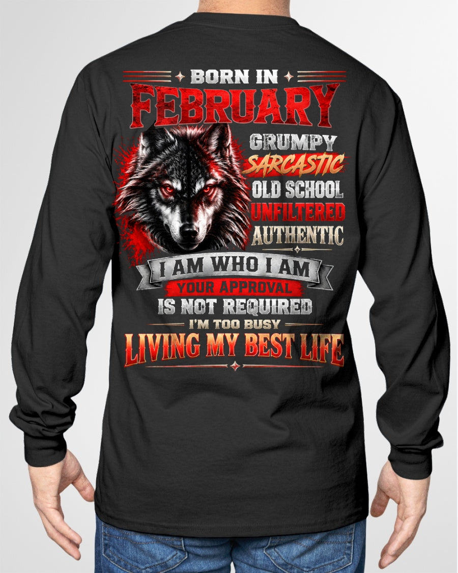 FEBRUARY - Grumpy Sarcastic Old School - T Shirt For Strongman - TRNN02 (SKU2609-318-02)