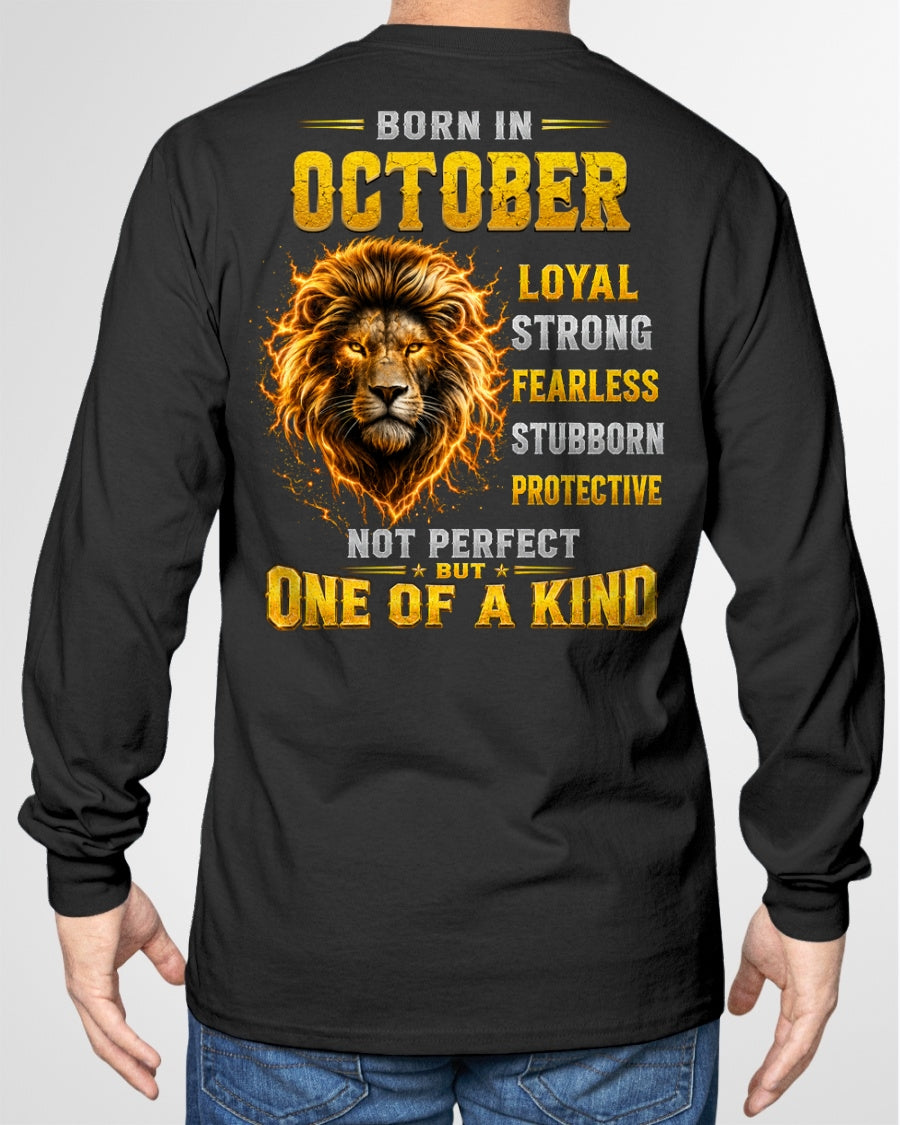 OCTOBER GUY - NOT PERFECT BUT ONE OF A KIND - T SHIRT FOR STRONGMAN - TRNN10 (SKU2608-34-10)