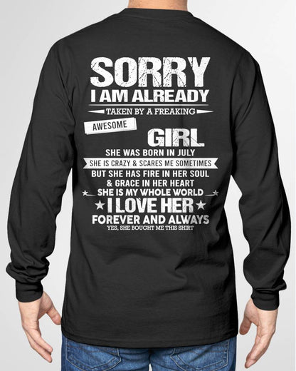 JULY - SORRY I AM ALREADY TAKEN BY A FREAKING AWESOME GIRL - FROM WIFE - TRNN07 (SKU12-298-07)