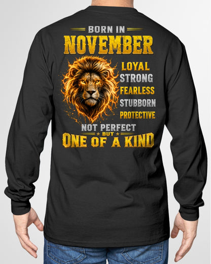 NOVEMBER GUY - NOT PERFECT BUT ONE OF A KIND - T SHIRT FOR STRONGMAN - TRNN11 (SKU2608-34-11)