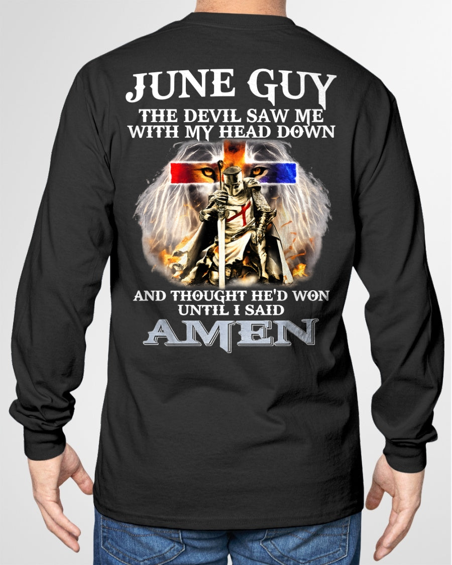 JUNE GUY - THE DEVIL SAW ME WITH MY HEAD DOWN - T Shirt For Strongman - TRNN06 (SKU26T-01315-06)