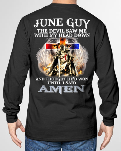 JUNE GUY - THE DEVIL SAW ME WITH MY HEAD DOWN - T Shirt For Strongman - TRNN06 (SKU26T-01315-06)