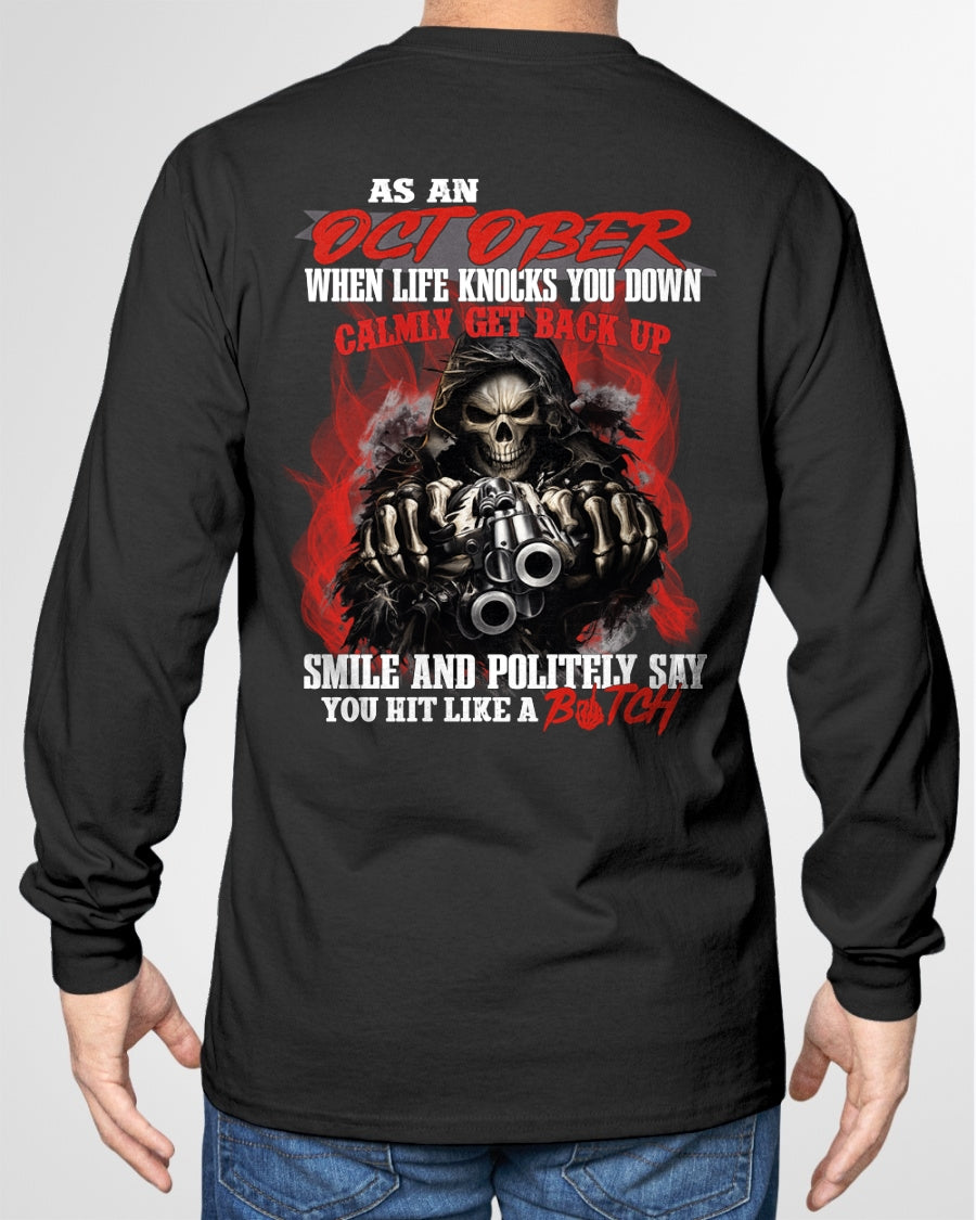OCTOBER MAN - WHEN LIFE KNOWS YOU DOWN CALMLY GET BACK UP - TRNN10 (SKU26T-01164-10)