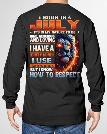JULY - DIRTY MIND BUT KNOWS RESPECT - T SHIRT FOR STRONGMAN - TRNN07 (SKU08-84-07)