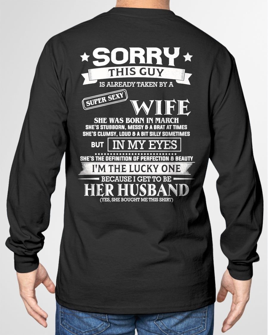 MARCH - SORRY THIS GUY IS ALREADY TAKEN BY A SUPER SEXY WIFE - TRNN03 (SKU26T-01198-03)