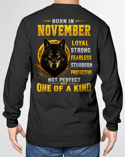 NOVEMBER GUY - NOT PERFECT BUT ONE OF A KIND - T SHIRT FOR STRONGMAN - TRNN11 (SKU2607-266-11)