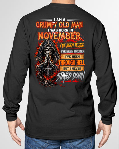 NOVEMBER - I Am a Grumpy Old Man - T Shirt For Strongman - TRNN11 (SKU2609-372-11)