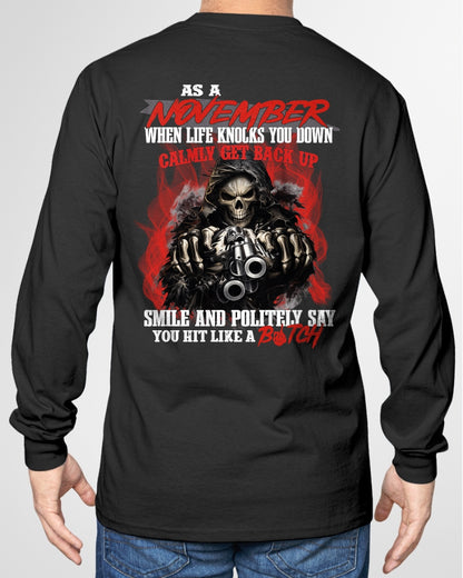 NOVEMBER MAN - WHEN LIFE KNOWS YOU DOWN CALMLY GET BACK UP - TRNN11 (SKU26T-01164-11)