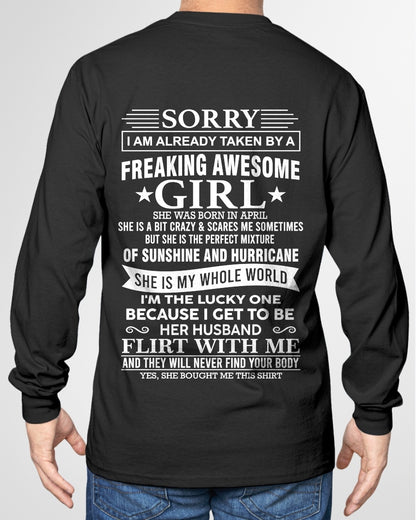 APRIL - SORRY I AM ALREADY TAKEN BY A FREAKING AWESOME GIRL - FROM WIFE - TRNN04 (SKU12-317-04)