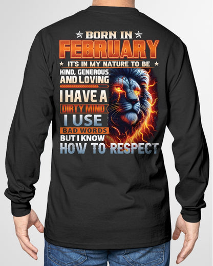 FEBRUARY - DIRTY MIND BUT KNOWS RESPECT - T SHIRT FOR STRONGMAN - TRNN02 (SKU08-84-02)