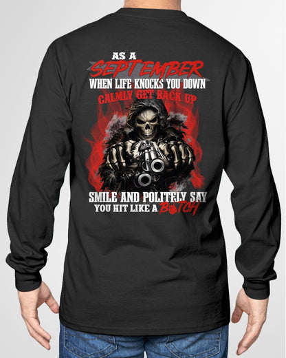 SEPTEMBER MAN - WHEN LIFE KNOWS YOU DOWN CALMLY GET BACK UP - TRNN09 (SKU26T-01164-09)